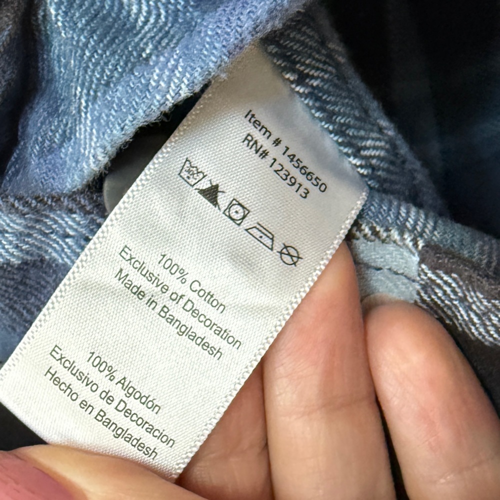 Jachs NY Flannel Plaid Blue Cotton Heavyweight Flannel Outdoor Men’s Medium - Picture 8 of 12